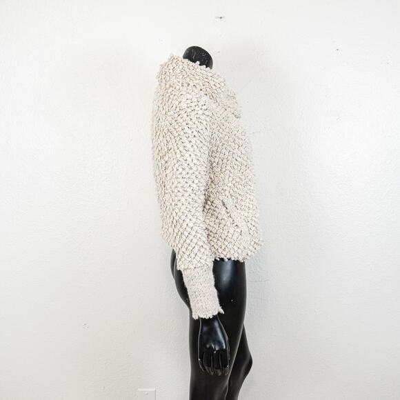IRO Caty Looped Bouncle knit Jacket in Cream size 36 - Picture 6 of 10